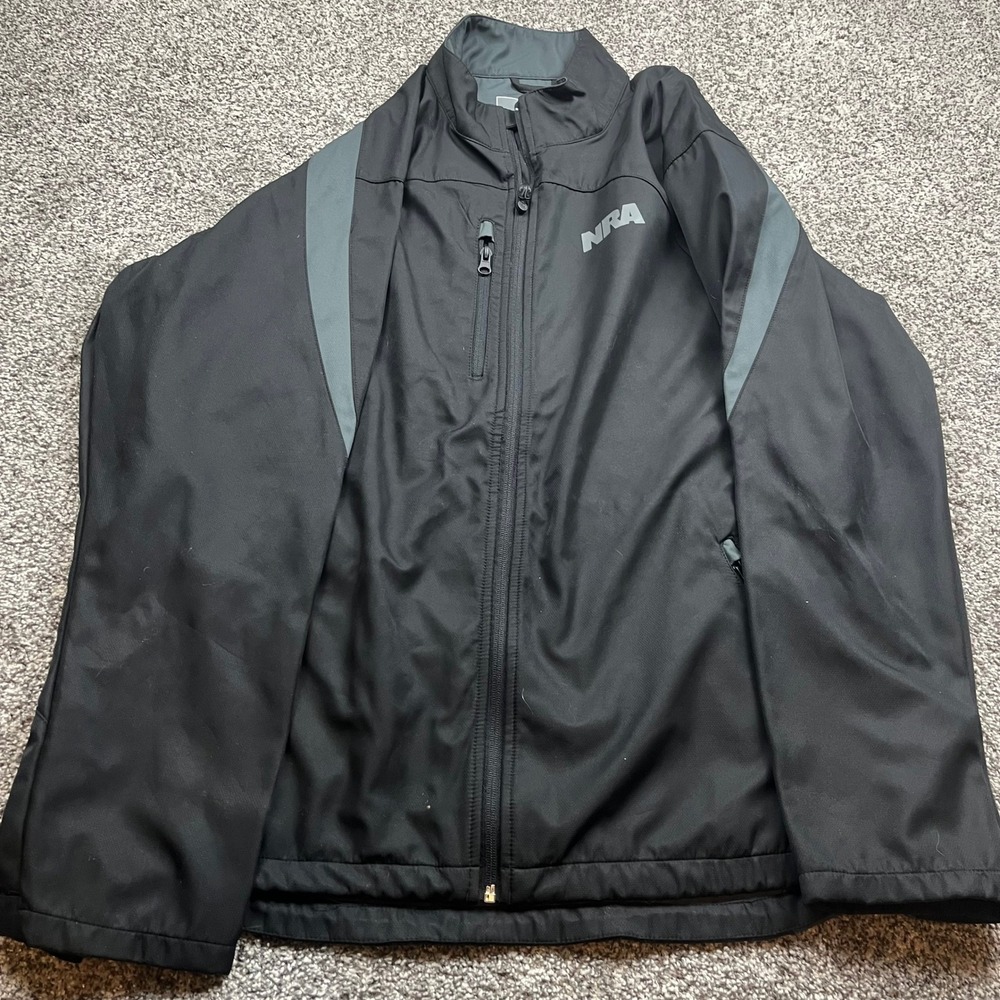 NRA National Rifle Association Jacket Mens XL‎ Black Full Zip Graphic Outerwear